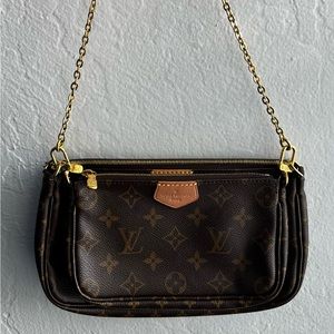 Louis Vuitton Multi Pochette Accessoires Shoulder Bag Brown Canvas